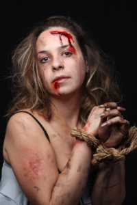 SFX Makeup Artists Uses Fake Blood