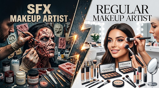 SFX Makeup Artist vs. Regular Makeup Artist: What’s the Difference?